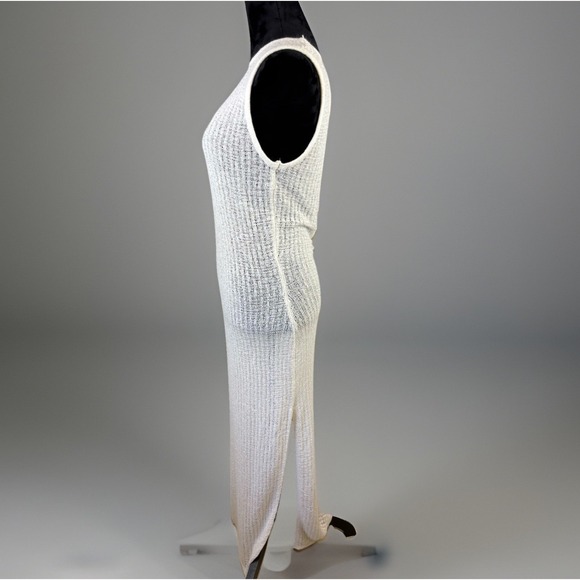 Shade & Shore Women's Crochet Maxi Cover Up Tank Dress Cream XL NWT - Picture 4 of 6